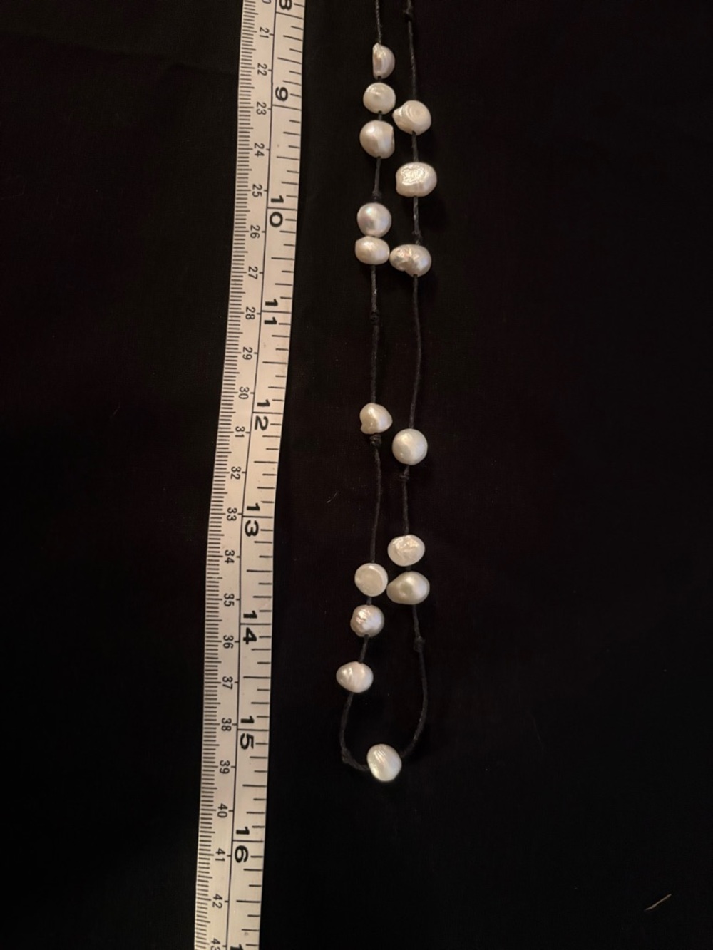 JJILL Freshwater Pearl Beaded on Black Strand Necklace - Picture 4 of 5